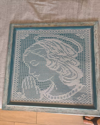 Quadro madonna uncinetto