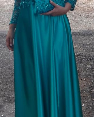 Abito da cerimonia verde smeraldo