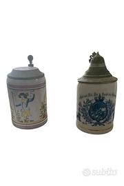 Coppia boccali ceramica Bavaria vintage