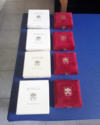 Lotto 4 cofanetti Vuoti Monetazione Aurea Vaticano