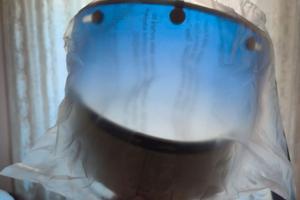 Bell Custom 500 Visiera Bubble 3-snap, Blue. Nuova