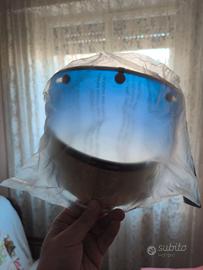 Bell Custom 500 Visiera Bubble 3-snap, Blue. Nuova