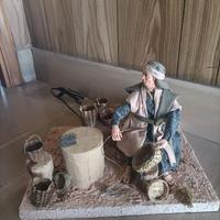 Statua in movimento presepe 24/30 cm Cestaio