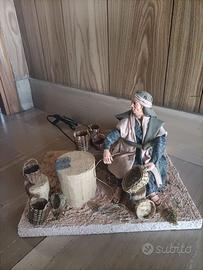 Statua in movimento presepe 24/30 cm Cestaio