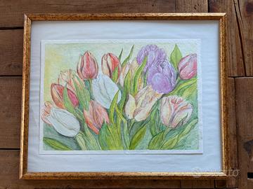 Cornice con dipinto a mano