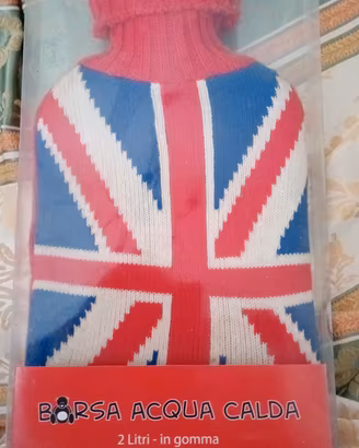 borsa dell'acqua calda 2l Union Jack Nuova  confez