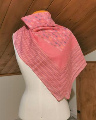 Bottega Veneta foulard rosa farfalle