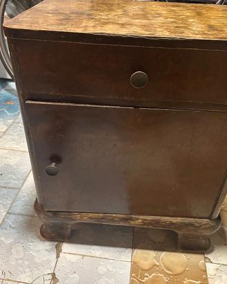 comodino tavolino vintage in stile Art Déco