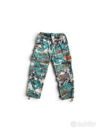 Pantaloni cargo Diesel Como Mimetici zip fluo