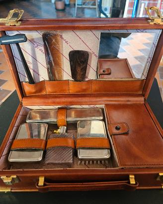 Set Da Viaggio Vintage Piero Rossi In Pelle