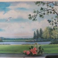 Trompe l' oeil su medium density  H 120 x140 cm