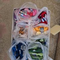 Scatola matassine cotone da ricamo