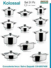 Kolossal IMCO. Batteria pentole completa di tutto