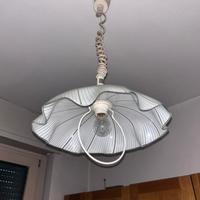 Lampada vintage a sospensione in vetro anni ’70