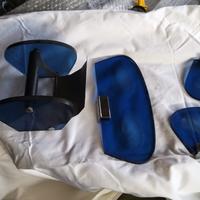 set in vetro blu piccolo per bagno 2