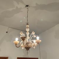 Lampadario  classico artistico in vetro di Murano