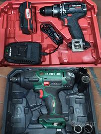 Set Parkside 20V: Trapano + Avvitatore Impulsi