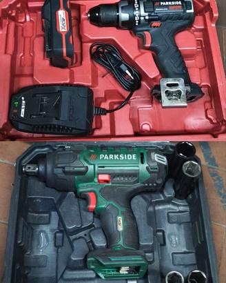 Set Parkside 20V: Trapano + Avvitatore Impulsi