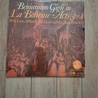 Vinile vintage di Beniamino Gigli in "La Boheme"