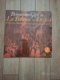 Vinile vintage di Beniamino Gigli in "La Boheme"