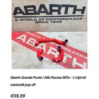 Grande punto abarth - tubi pop off silicone nuovi