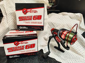 Due mulinelli Fishing Ferrari Black Shark 60 +filo