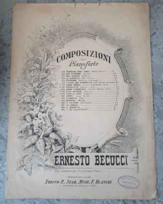 spartito musicale antico pianoforte becucci 1800