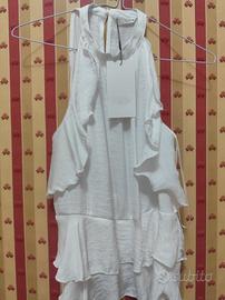 Top halter con volant