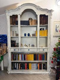 Libreria in legno massello stile provenzale/shabby