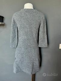 Vestito in maglia grigio melange