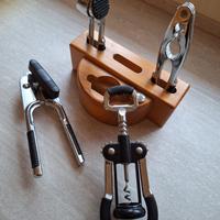 Set utensili Pedrini con base in legno