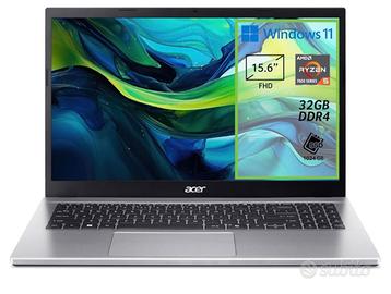acer Aspire Go 15 AG15-42P-R81L PC Portatile, Note