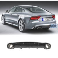 DIFFUSORE AUDI A7 12-15 LOOK RS7 + TERMINALI DI SC