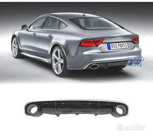 DIFFUSORE AUDI A7 12-15 LOOK RS7 + TERMINALI DI SC