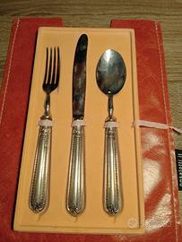Argento 800 impero tre posate battesimo 