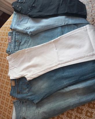 nr 6 paia jeans pantaloni donna