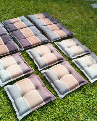 Set cuscini coprisedie da giardino esterno