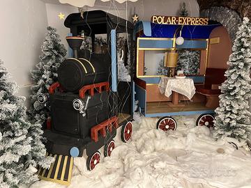 Trenino Polar Express scenografico