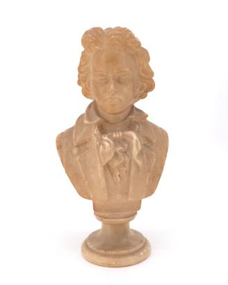 Antica Scultura Busto Beethoven Alabastro 800