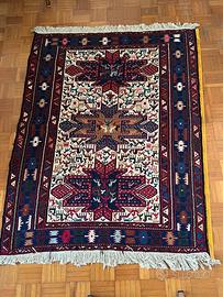 Tappeto caucasico Kazak 110x156 cm,annodato a mano