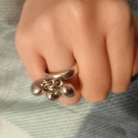 Anello argento con cuori