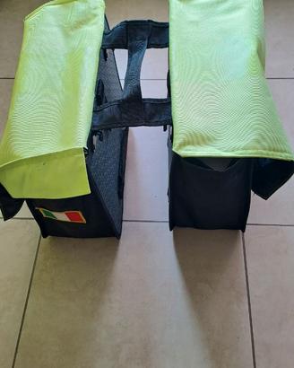 1 coppia di borse posteriori per bicicletta