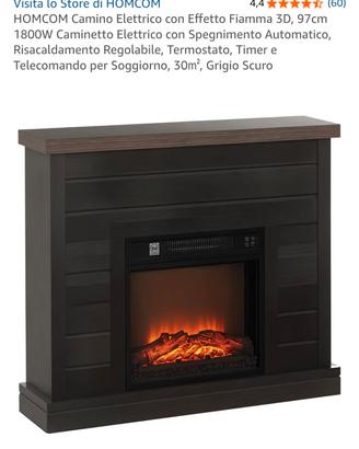 Caminetto elettrico Homcom