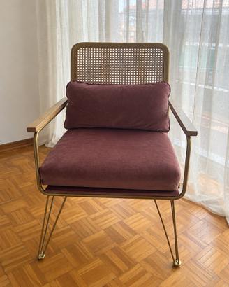 Poltrona Rosa in paglia di Vienna Maison du Monde