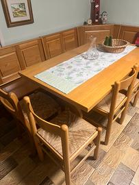 Tavolo e panca in rovere