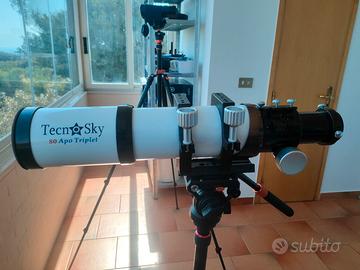 Telescopio Rifrattore TecnoSky Tripletto Apo  80mm