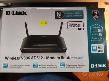 Modem Router D-Link DSL-2750B Wireless N300 ADSL2+