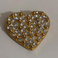 spilla a cuore con strass