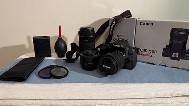 Kit Canon EOS 750d + 3 obiettivi stabilizzati