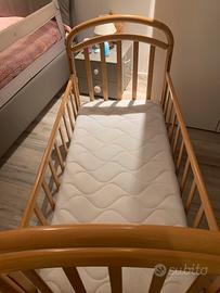 Lettino sponde legno anni 80